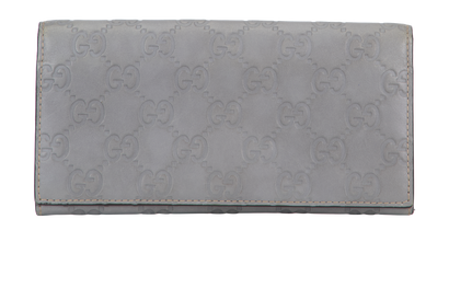 Gucci Vintage Guccissima Long Wallet, &pound;130, Accessories, Grey, Leather, Front view